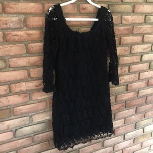 Whitehouse black market, size 4, black, lace dress